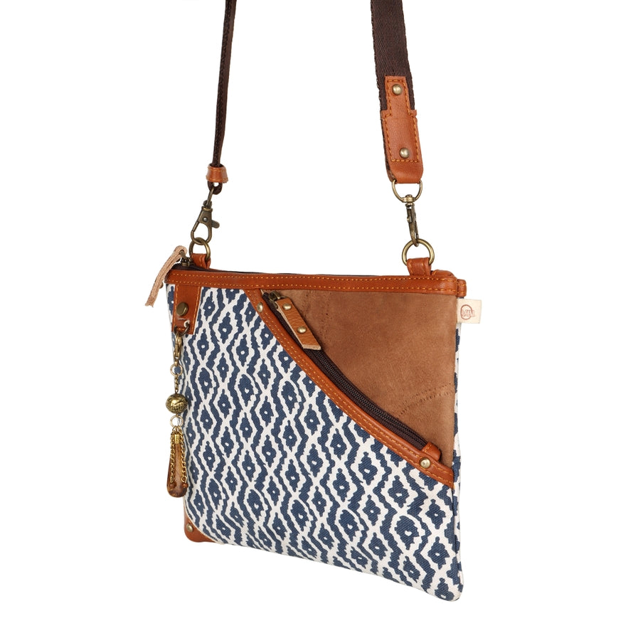 VAAN-GRAYSON WIDE XBODY BAG W/ POCKET - BLUE BREEZE
