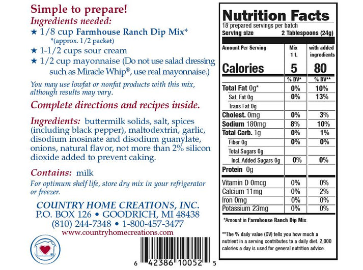 CHC DIP MIX-FARMHOUSE RANCH
