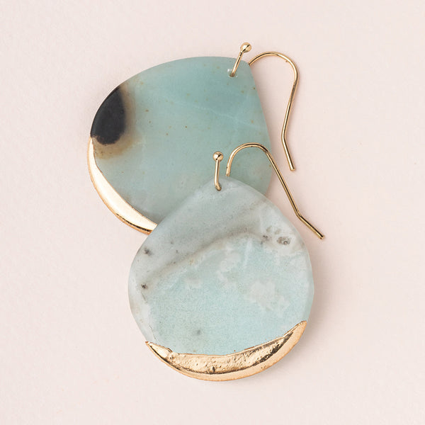 SCOUT DIPPED TEARDROP-AMAZONITE/GOLD