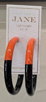 ACCESSORY JANE EARRINGS-GAMEDAY-ORG/BLK