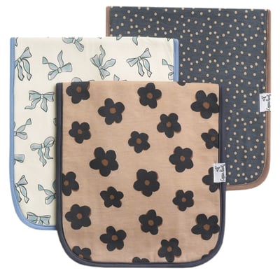 COPPER PEARL BURP/BIB 3 PACK-GEMMA IN TAN