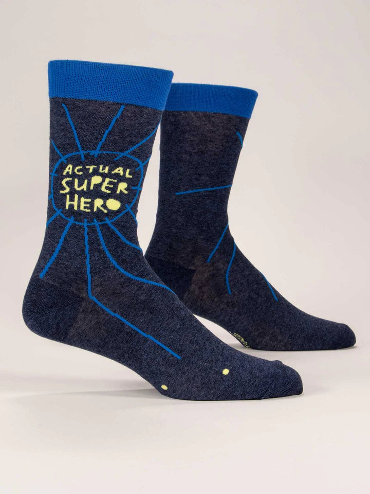 BLUE Q SOCKS-ACTUAL SUPERHERO