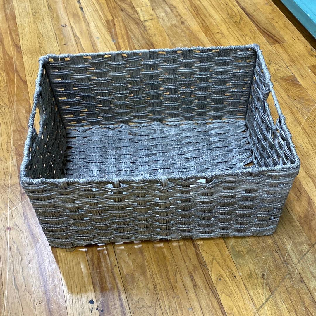 LARGE GRAY WOVEN BASKET