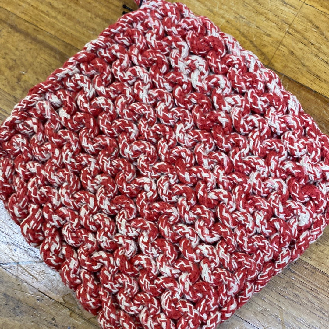 MELANGE COTTON CROCHETE POT HOLDER