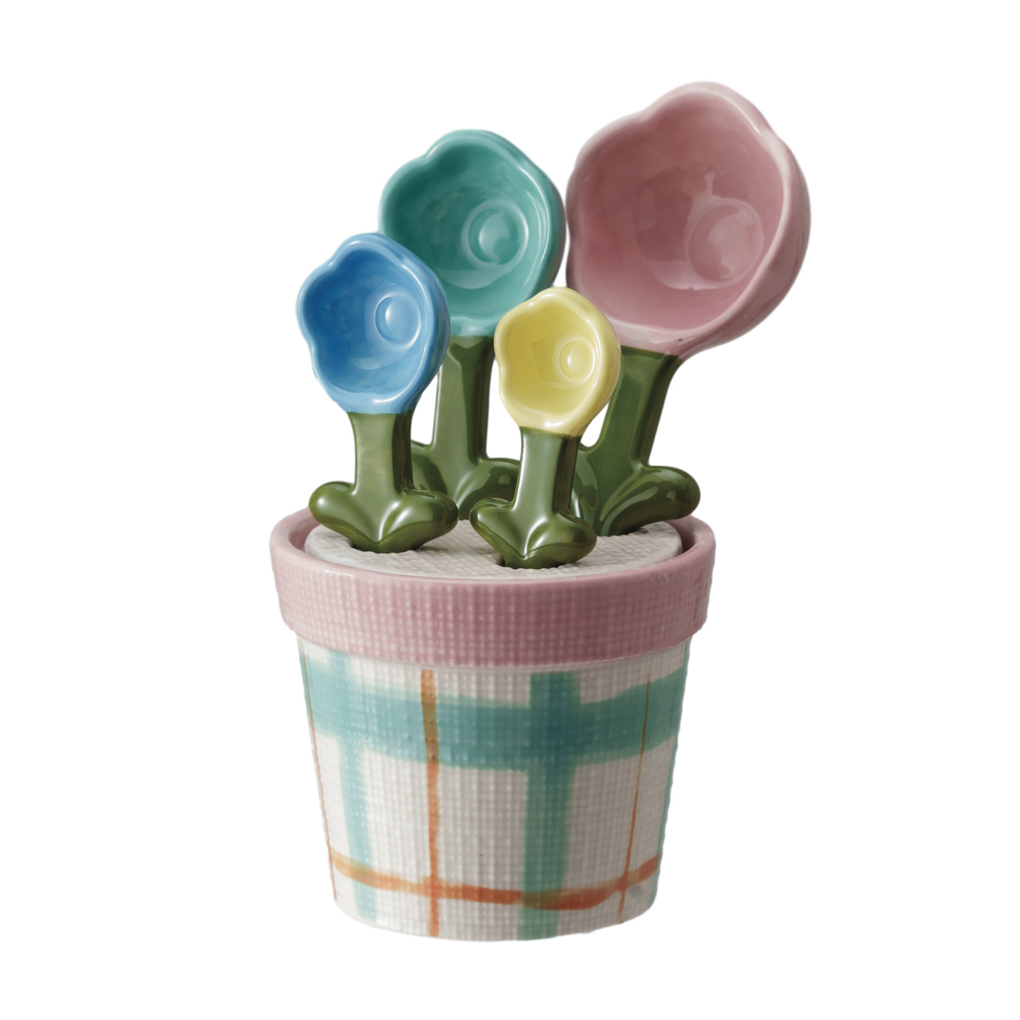 1 TBSP. STONEWARE FLOWER MEASURNING SPOONS
