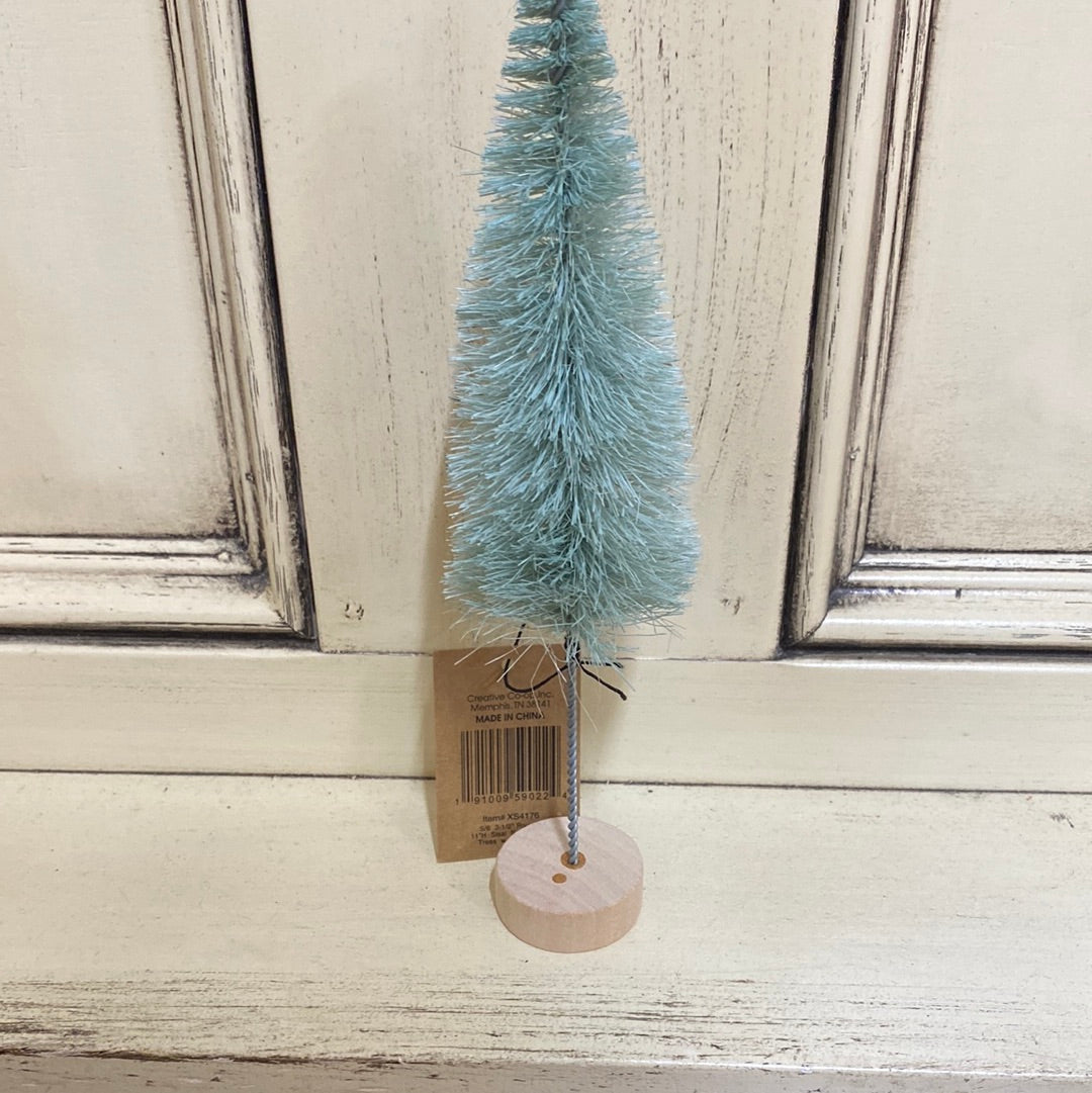BOTTLE BRUSH TREE-8" MINT GREEN