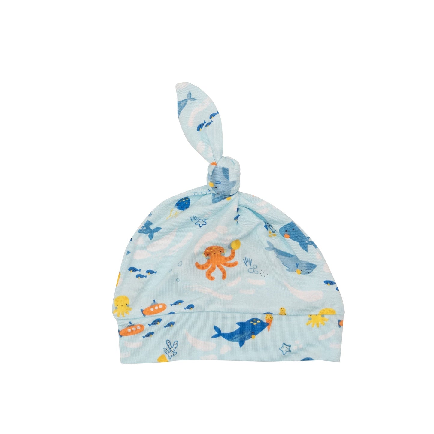 ANGEL DEAR KNOT HAT-PLAYFUL SEALIFE 0-3