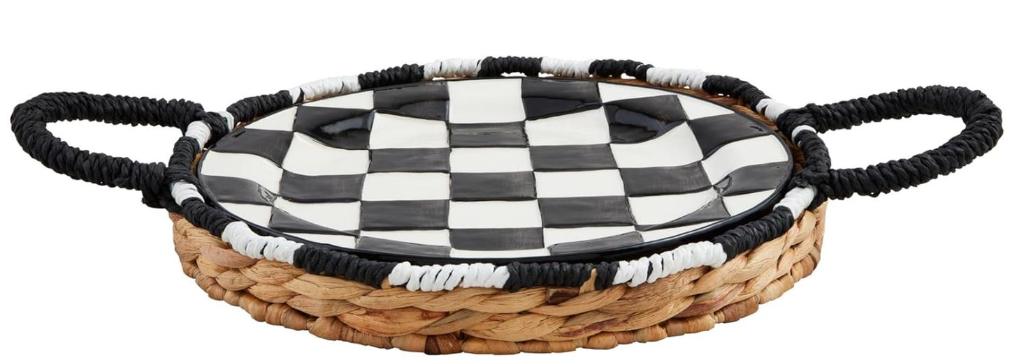 MUD PIE BISTRO WOVEN PLATTER SET