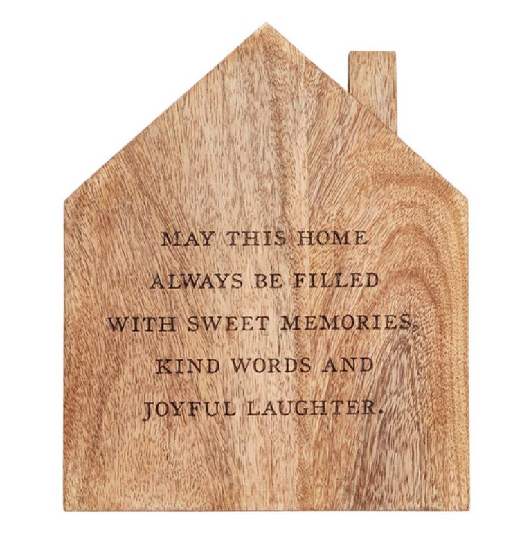 MUD PIE HOUSE WOOD TRIVET