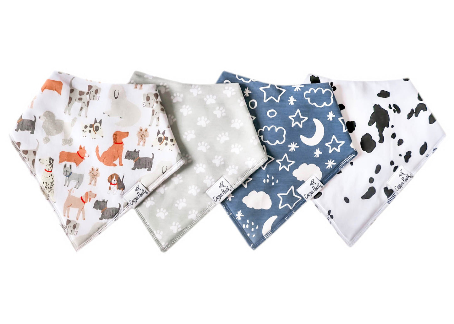COPPER PEARL BANDANA BIBS 4 PACK-RUFUS