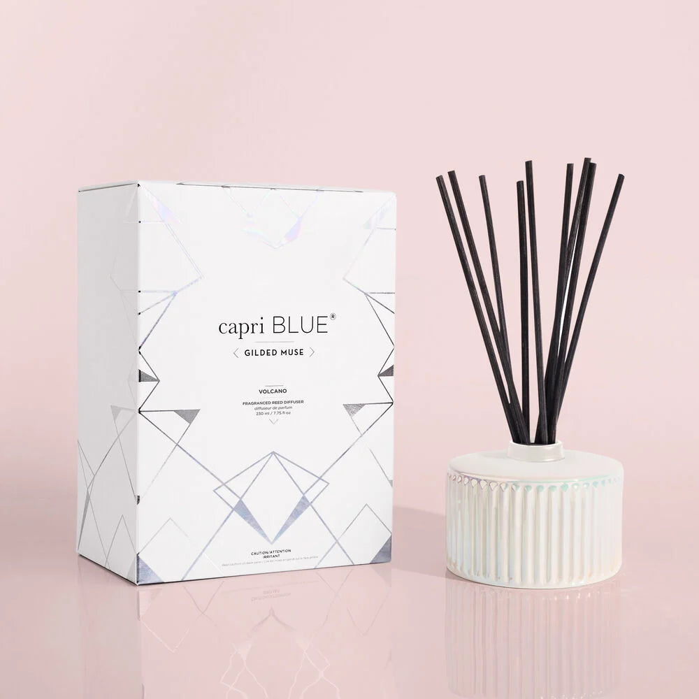 CAPRI BLUE GILDED MUSE DIFFUSER-VOLCANO