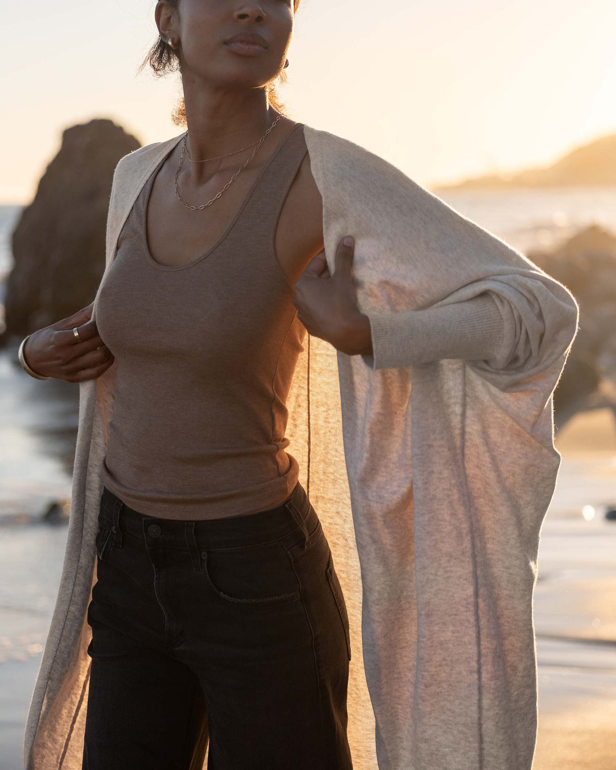 MERSEA CHELSEA COTTON CASHMERE KIMONO