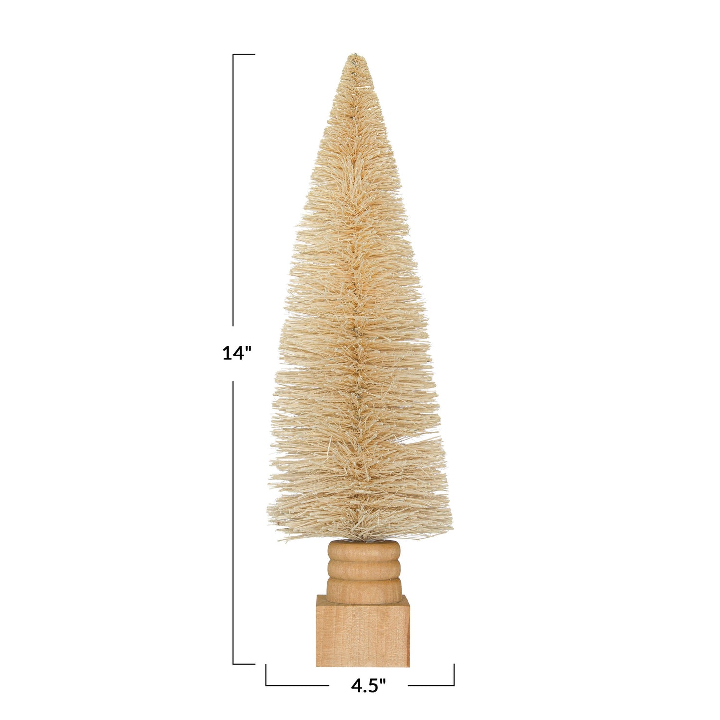 4 1/2 IN X 14 IN BOTTLE BRUSH TREE-CREAM