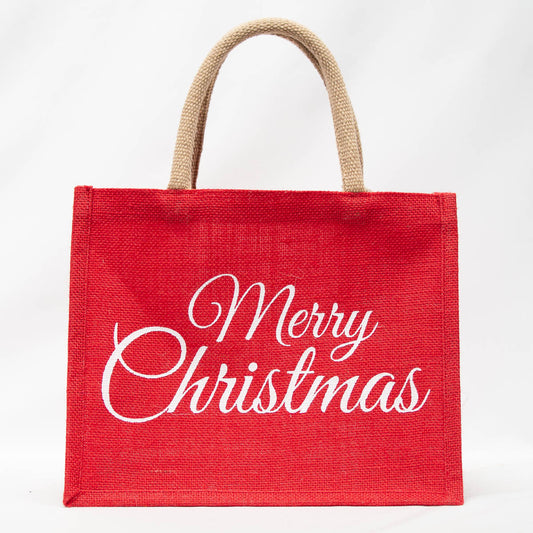 CLASSIC MERRY CHRISTMAS TOTE-RED