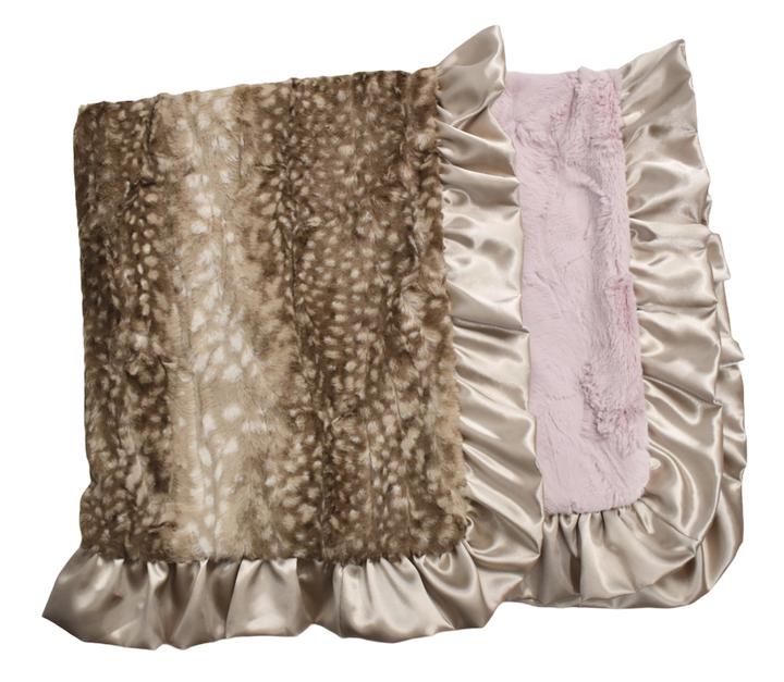 ROCKIN ROYALTY/DUSTY PINK FAWN BLANKET