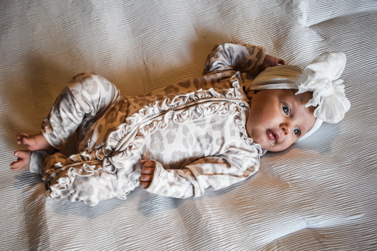 ROCKIN ROYALTY FOOTIE/NATURAL LEOPARD