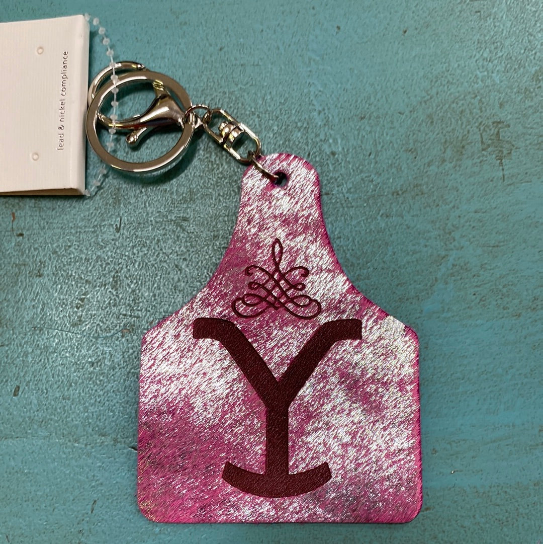 YELLOWSTONE BRAND COWHIDE KEY RING