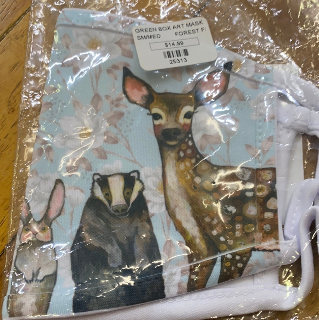 GREEN BOX ART MASK/FOREST FRIENDS SM/M
