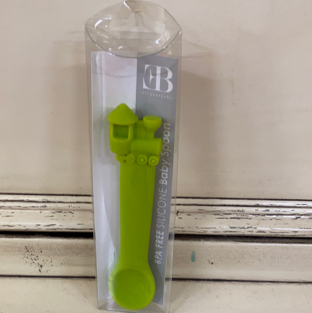 SILICONE BABY SPOON/GREEN