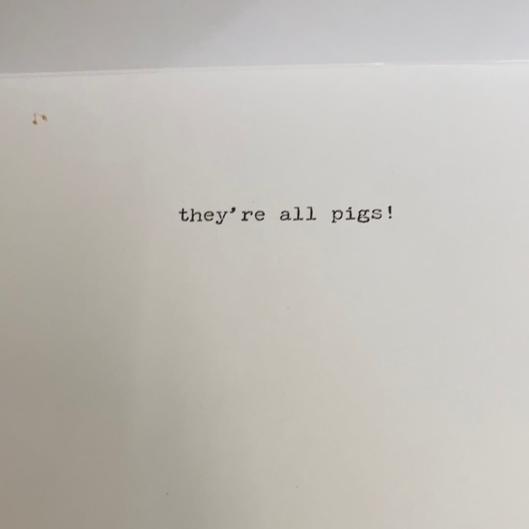 TRASH TALK CARD/MAD COW DISEASE