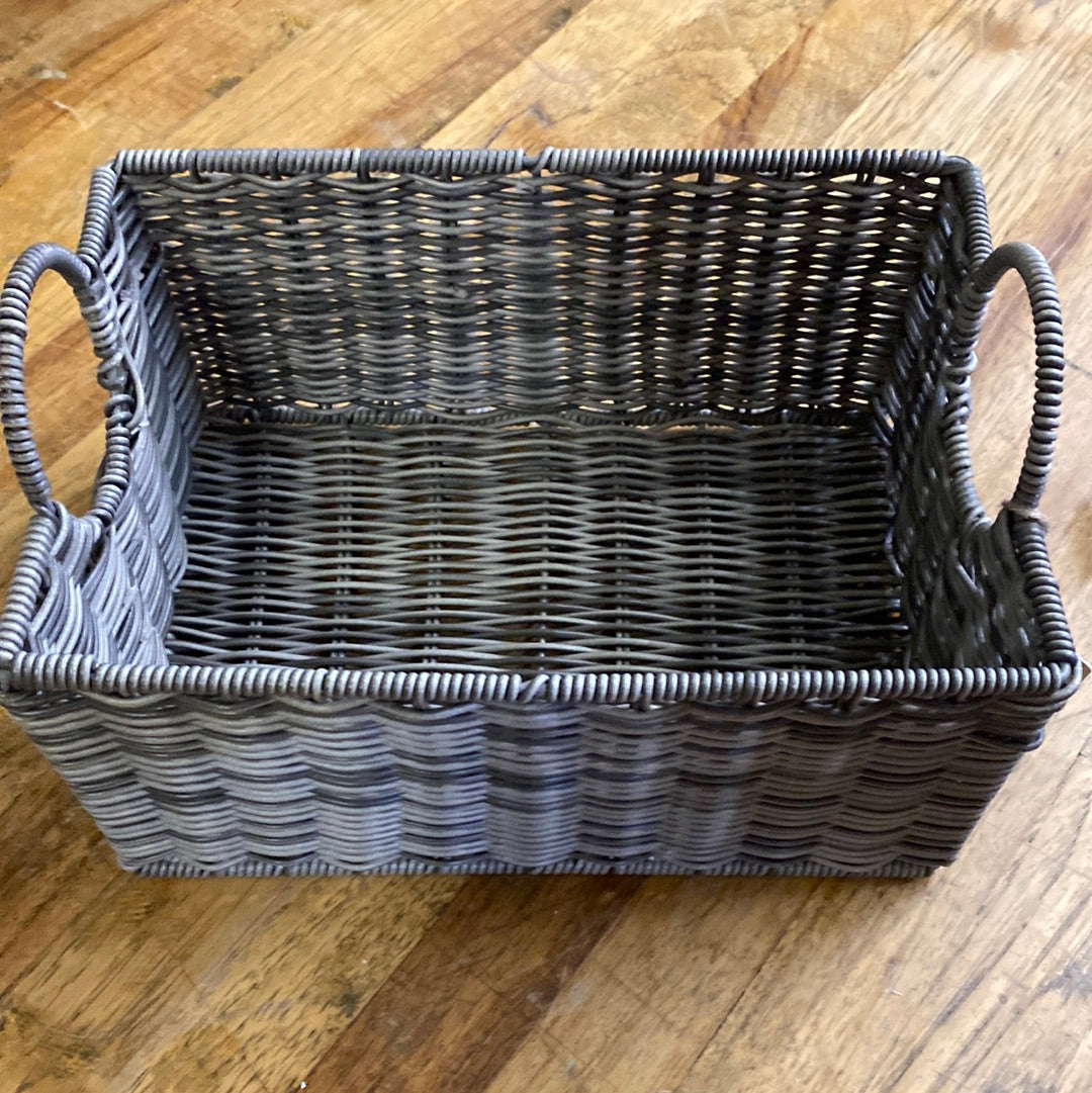 VIETNAM RECT BASKET W/HANDLES
