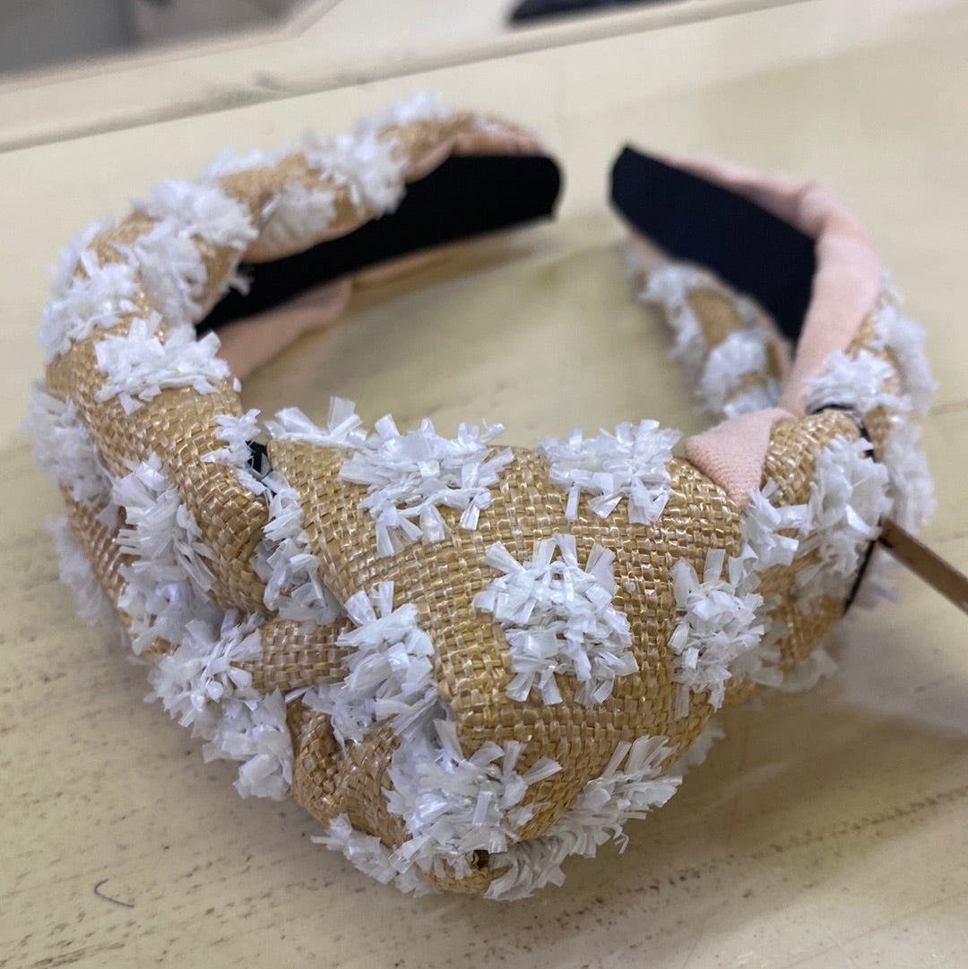 STORY HEADBAND-WHITE-TAN