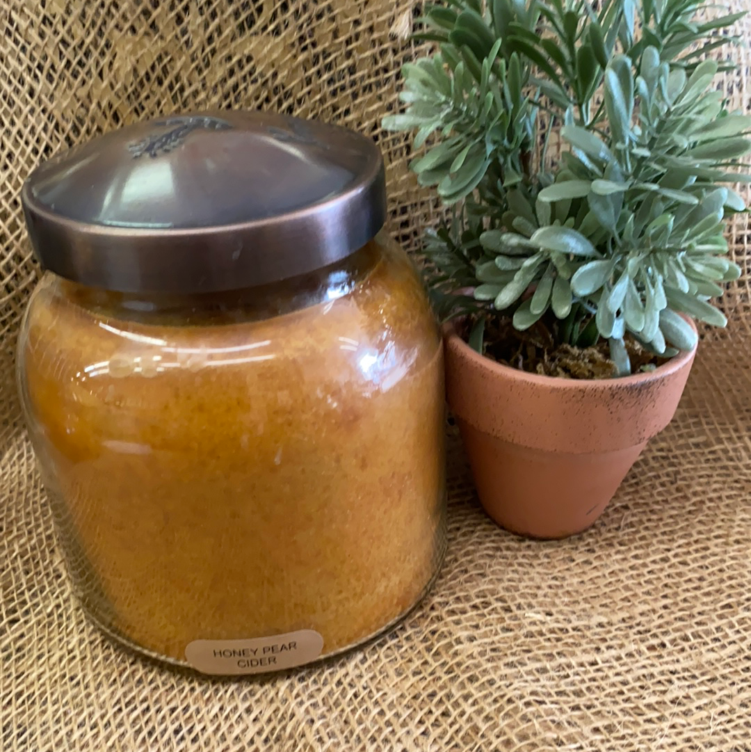 KOTL HONEY PEAR CIDER CANDLE/PAPA 34 OZ