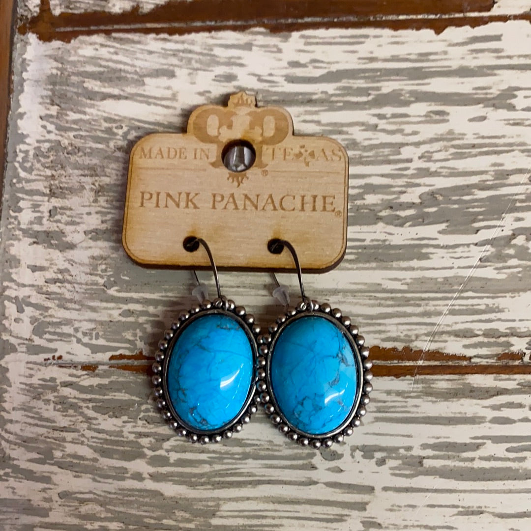 PINK PANACHE/SILVER TURQ EARRINGS