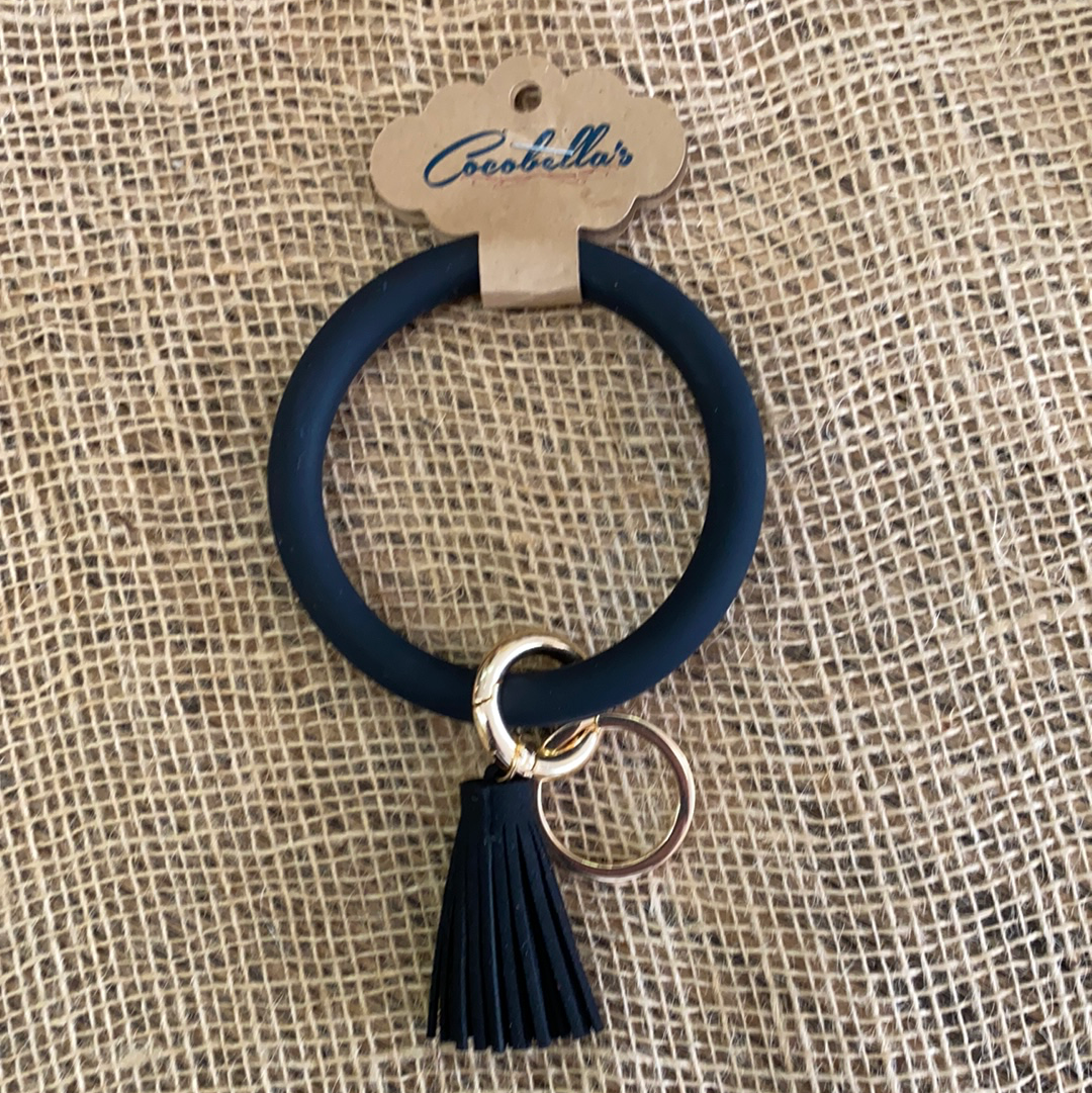 SILICONE KEY RING BLACK