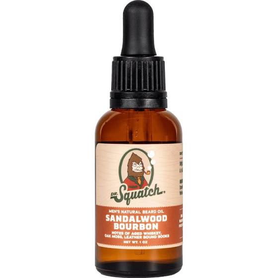 DR. SQUATCH BEARD OIL/SANDALWOOD BOURBON