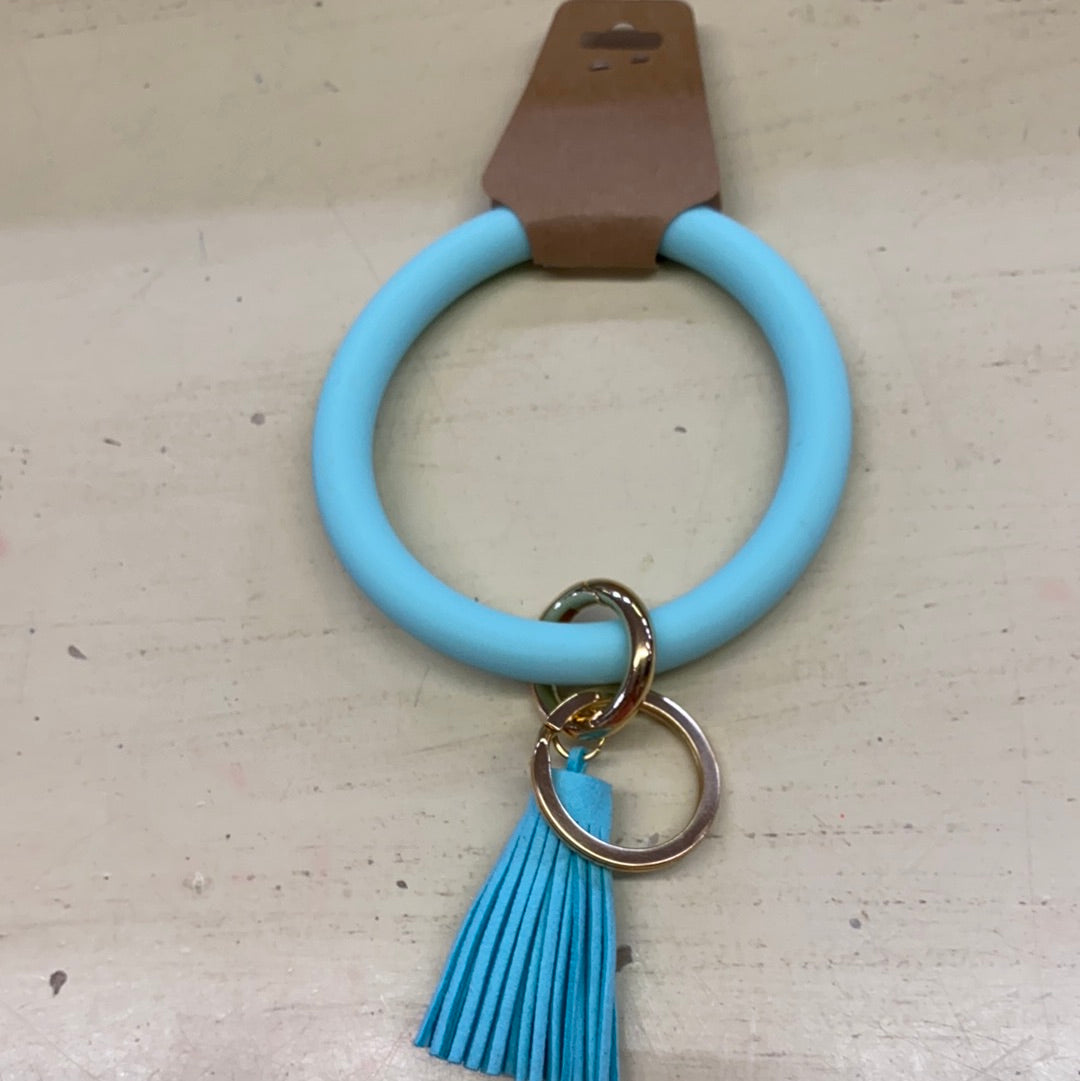 SILICONE KEY RING/TURQUOISE