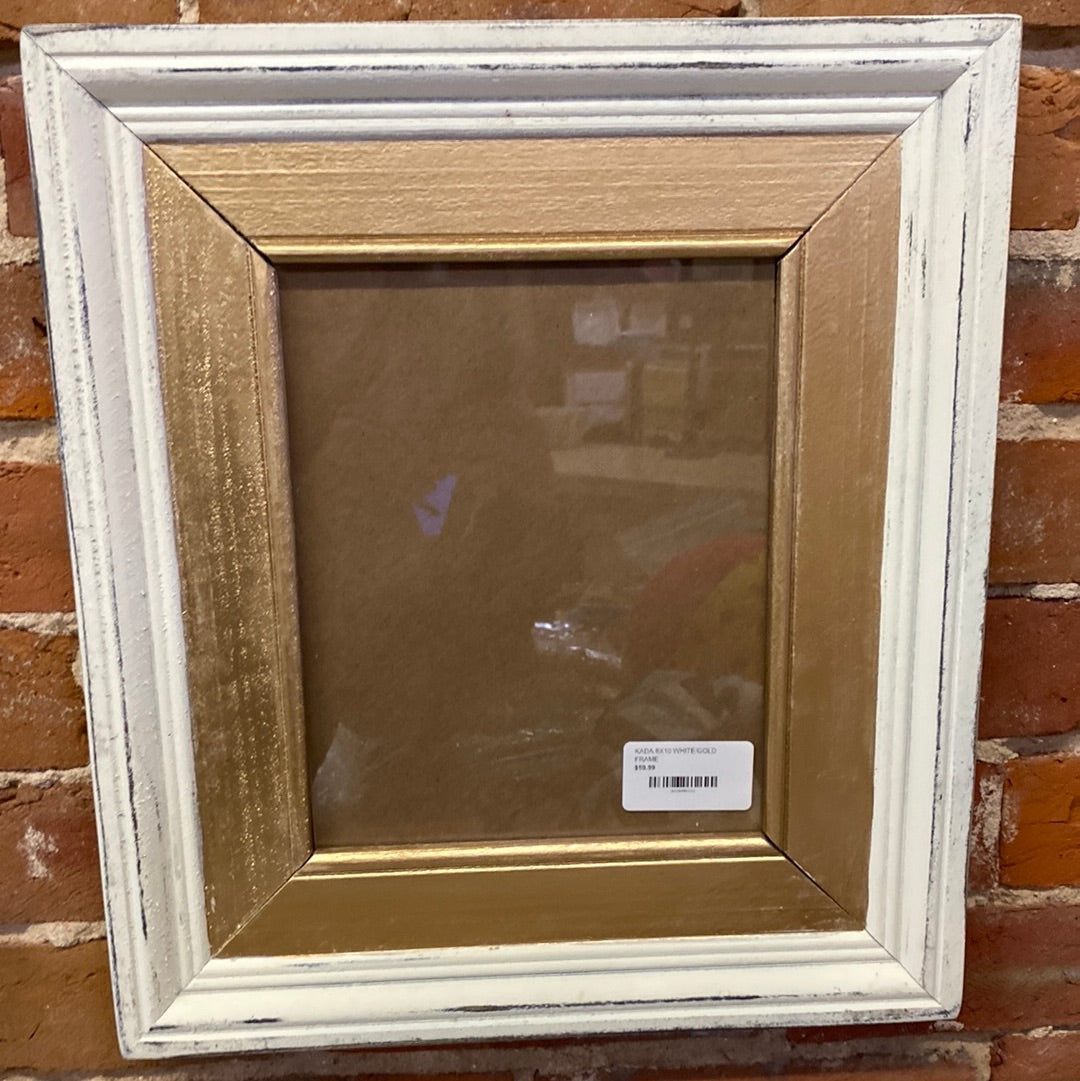 KADA 8X10 WHITE/GOLD FRAME