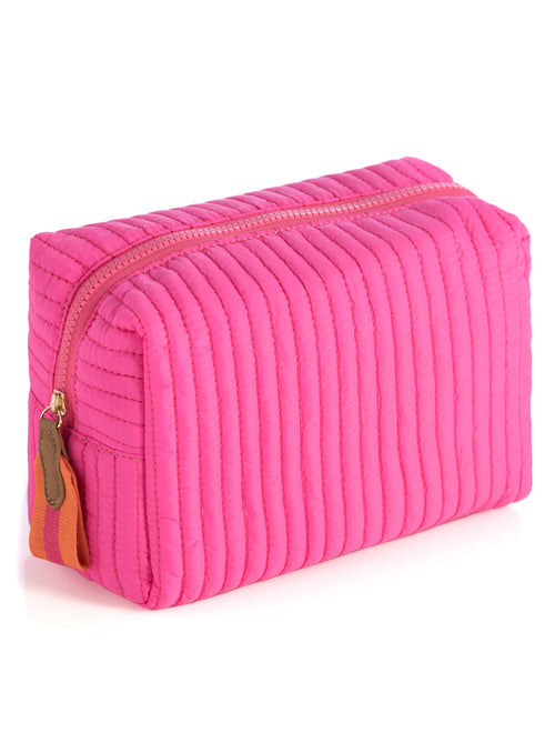 SHIRALEAH-EZRA LG BOXY COS POUCH-MAGENTA
