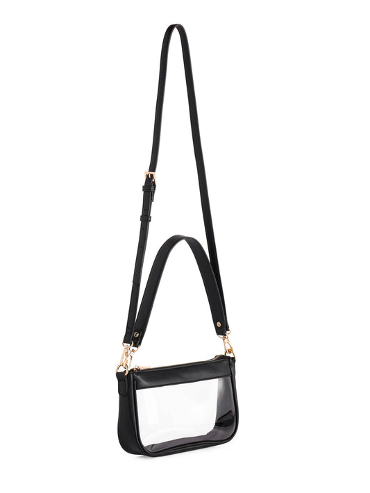 SHIRALEAH TAYLOR 2 WAY SHOULDER BAG-BLACK