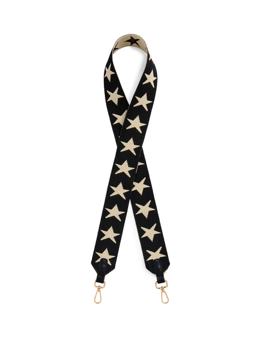 SHIRALEAH-STARS GAME DAY STRAP--BLACK