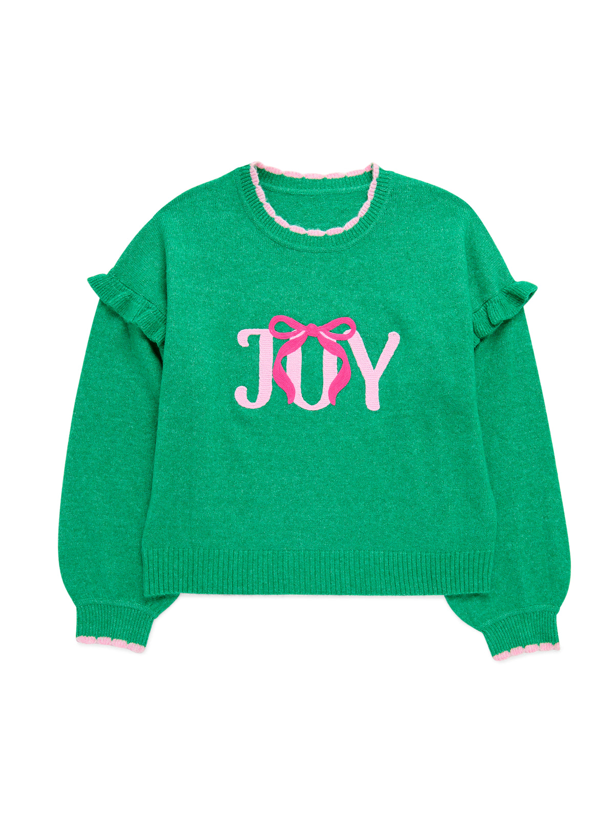 SHIRALEAH JOY RUFFLE SLEEVE SWEATER