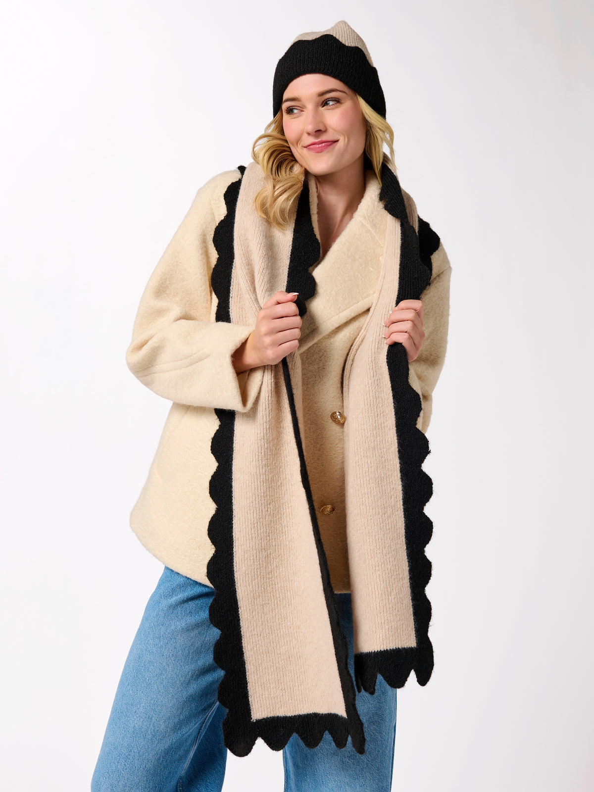 SHIRALEAH SCARF-MELODY-IVORY