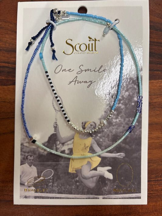 SCOUT MIXED MEDIA WRAP BR/NK- HOPE/AQUAMARINE-SILV