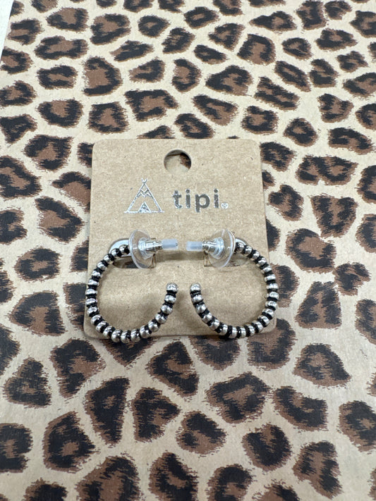 TIPI SMALL HOOP BEAD EARRINGS