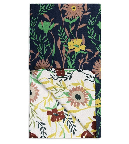 MU KITCHEN VIBE TEA TOWEL-VINE FLORAL