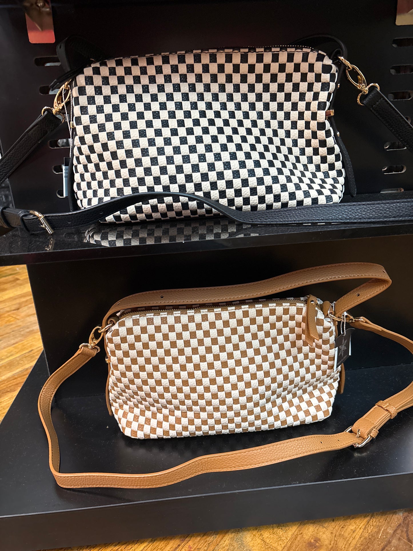 ALBA CHECKERED HANDBAG-2 STRAPS