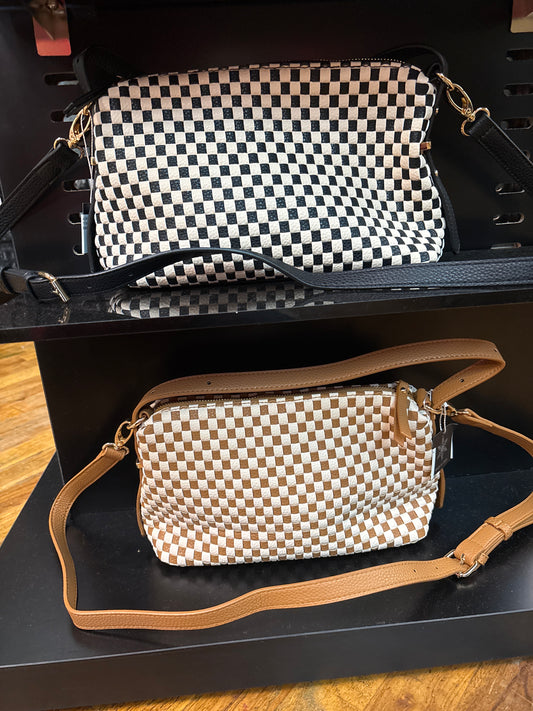 ALBA CHECKERED HANDBAG-2 STRAPS