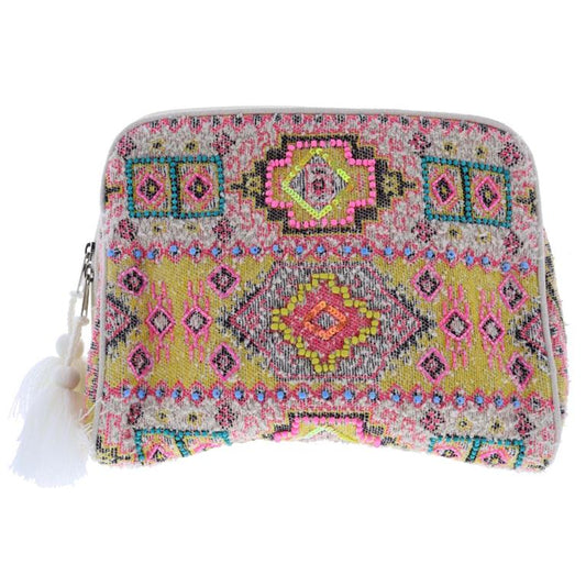 JANE MARIE-MAYA LARGE ZIPPER POUCH