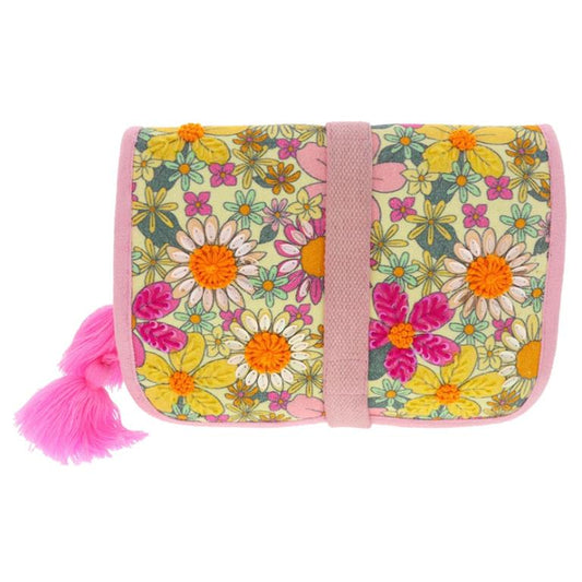 JANE MARIE-FANCY FLORAL TRAVEL POUCH