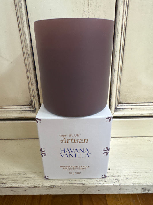 CAPRI BLUE ARTISAN BOXED CANDLE-HAVANA VANILLA-8 OZ