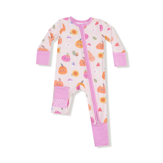 ANGEL DEAR -2 WAY ZIP FOOTIE-AUTUMN PUMPKINS 12-18