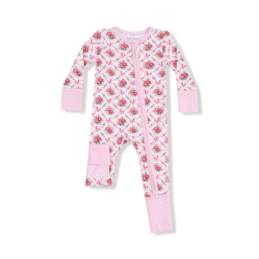 ANGEL DEAR 2 WAY ROMPER-ROSE BOW-12-18