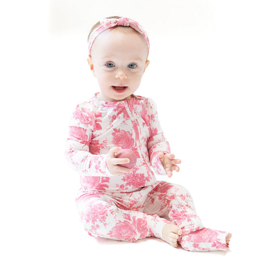 ANGEL DEAR 2 WAY FOOTIE/ROMPER-VINTAGE ROSES 12-18
