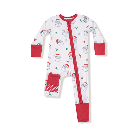ANGEL DEAR FOOTIE/ROMPER 12-18-VINTAGE SANTAS