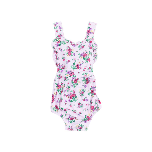 ANGEL DEAR PREPPY ROSES RUFFLE BIB BUBBLE